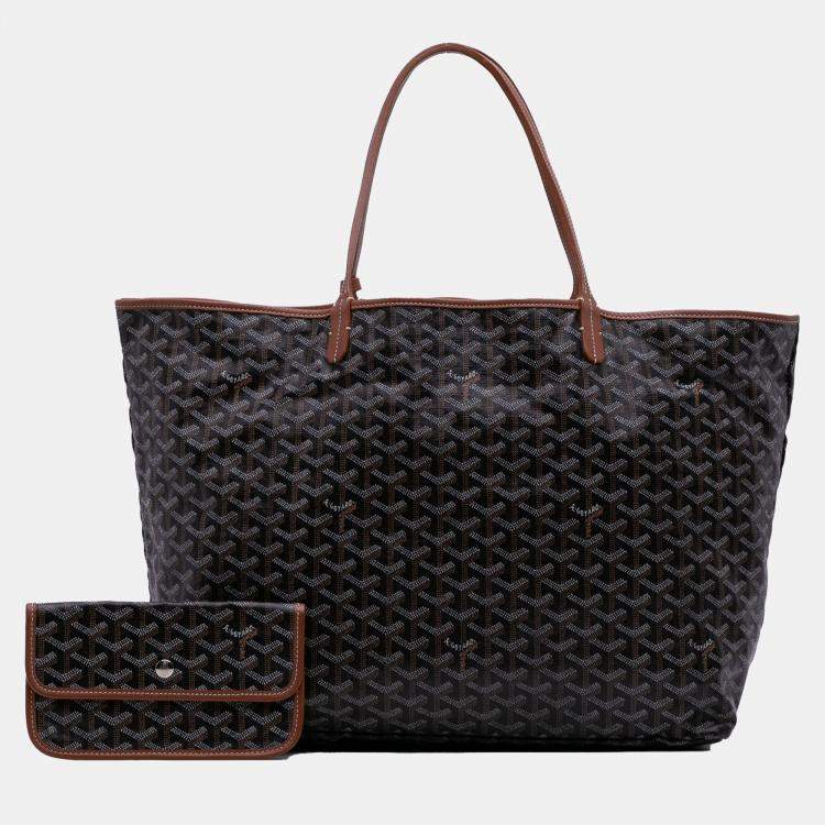 مملوكة مسبقًا Goyard Black Goyardine Saint Louis GM