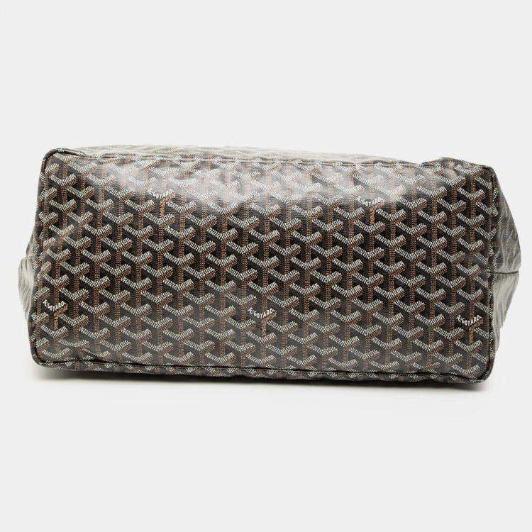 Pre Owned Goyard Black Goyardine Saint Louis GM