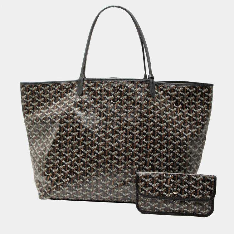 Pre Owned Goyard Black Goyardine Saint Louis GM