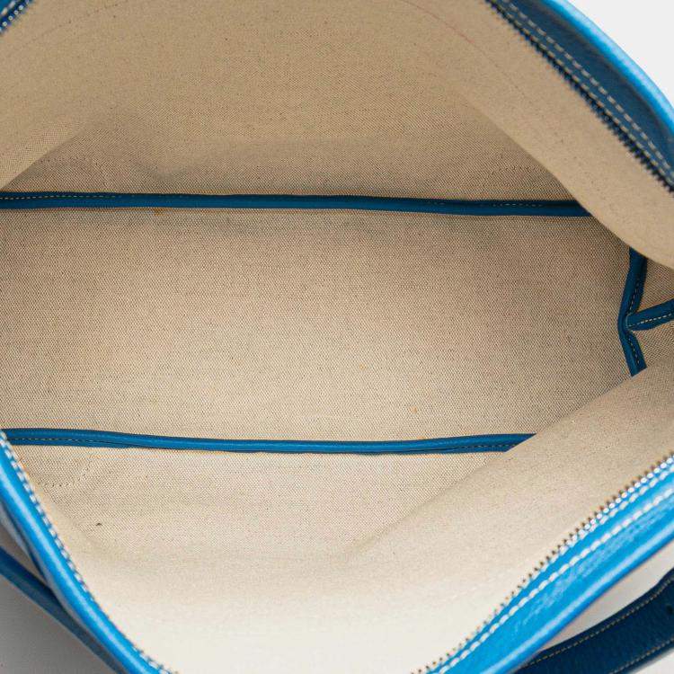 Pre Owned Goyard Blue Goyardine Grenadine Hobo