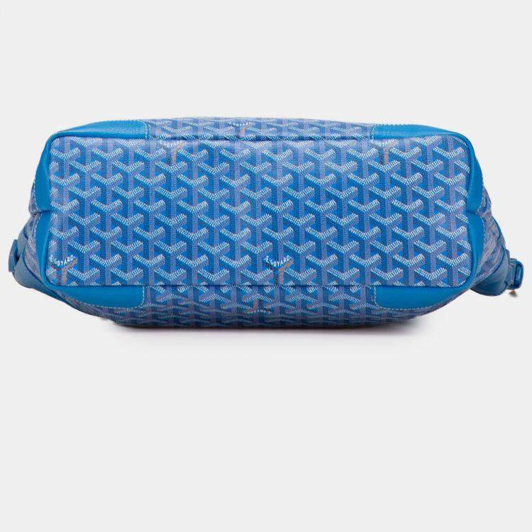 Pre Owned Goyard Blue Goyardine Grenadine Hobo