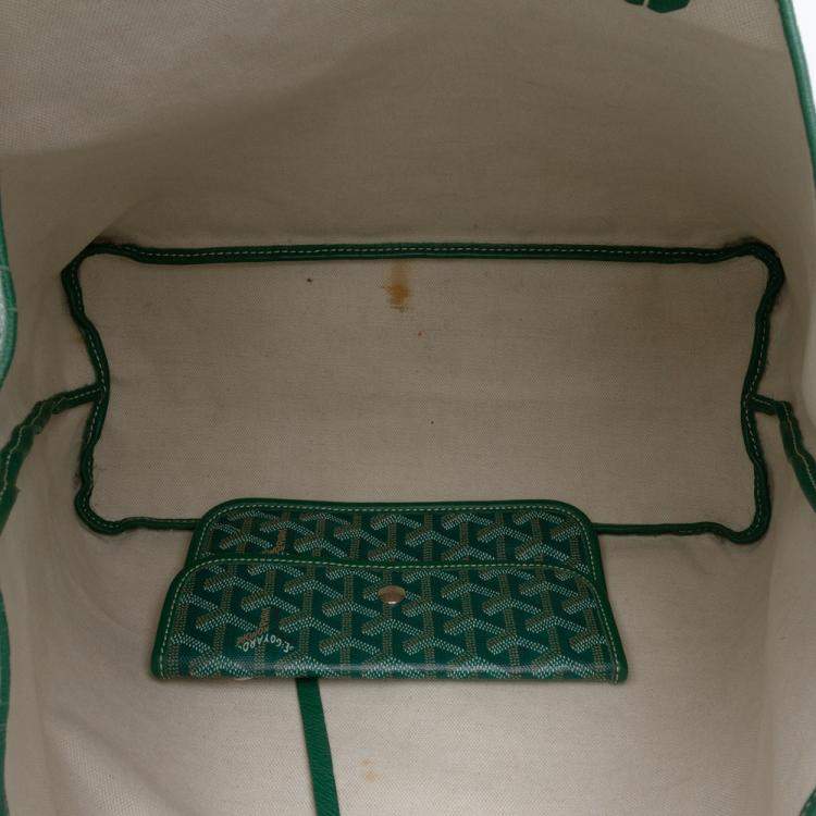 Pre Owned Goyard Green Goyardine Saint Louis PM