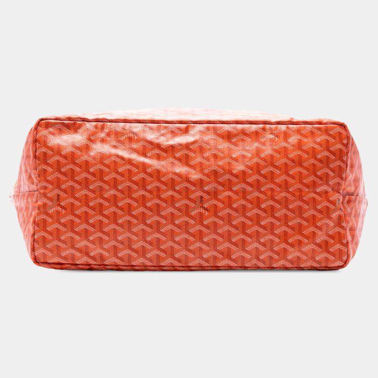 Pre Owned Goyard Orange Goyardine Saint Louis GM