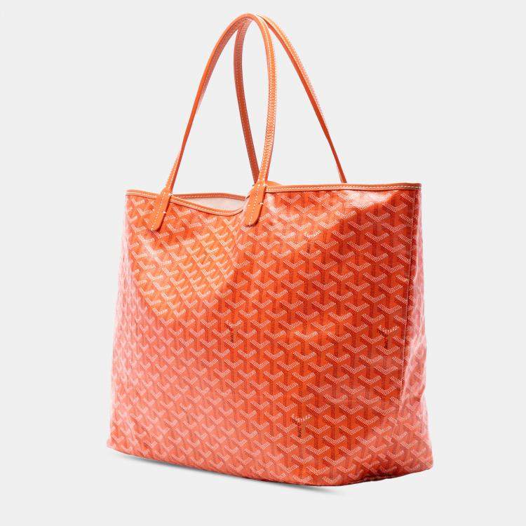 Pre Owned Goyard Orange Goyardine Saint Louis GM