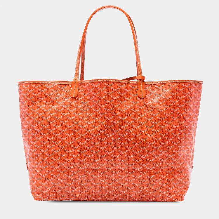Pre Owned Goyard Orange Goyardine Saint Louis GM
