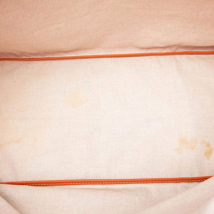 Pre Owned Goyard Orange Goyardine Saint Louis GM