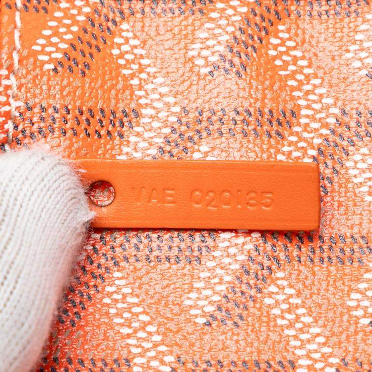 Pre Owned Goyard Orange Goyardine Saint Louis GM