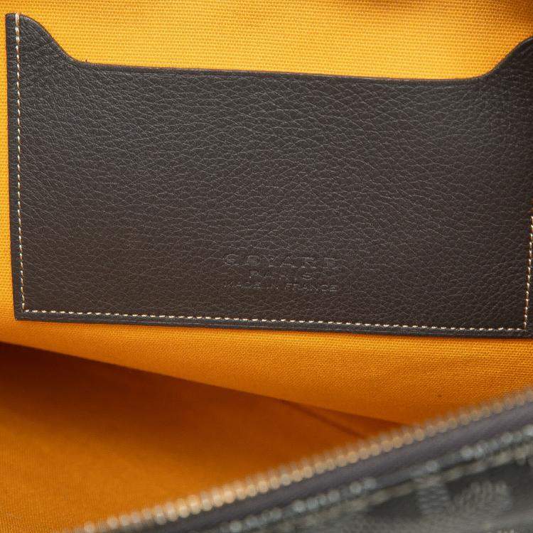 Pre Owned Goyard Goyardine Senat Coated Canvas Grey Clutche MM