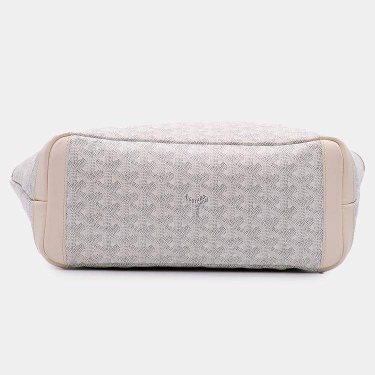 Pre Owned Goyard White Goyardine Artois PM