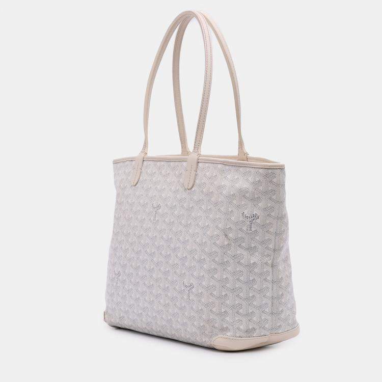 Pre Owned Goyard White Goyardine Artois PM
