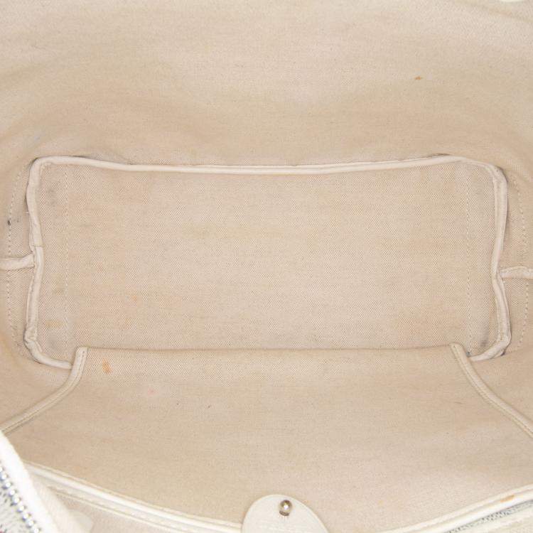 Pre Owned Goyard White Goyardine Artois PM