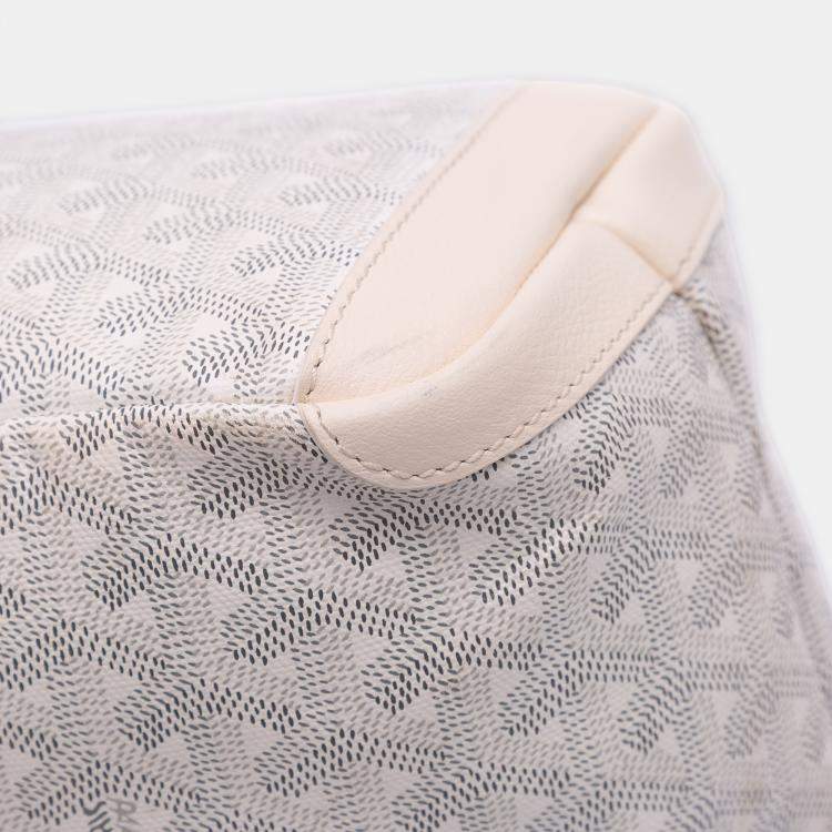 Pre Owned Goyard White Goyardine Artois PM