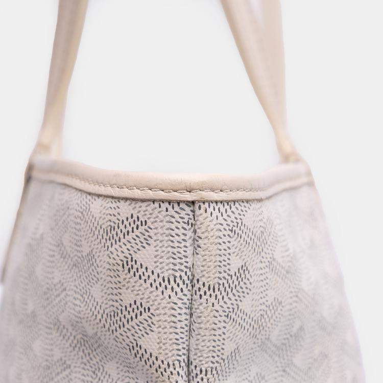 Pre Owned Goyard White Goyardine Artois PM
