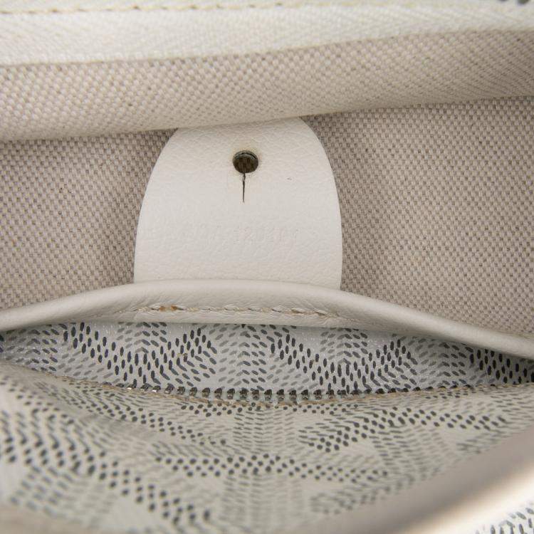 Pre Owned Goyard White Goyardine Artois PM