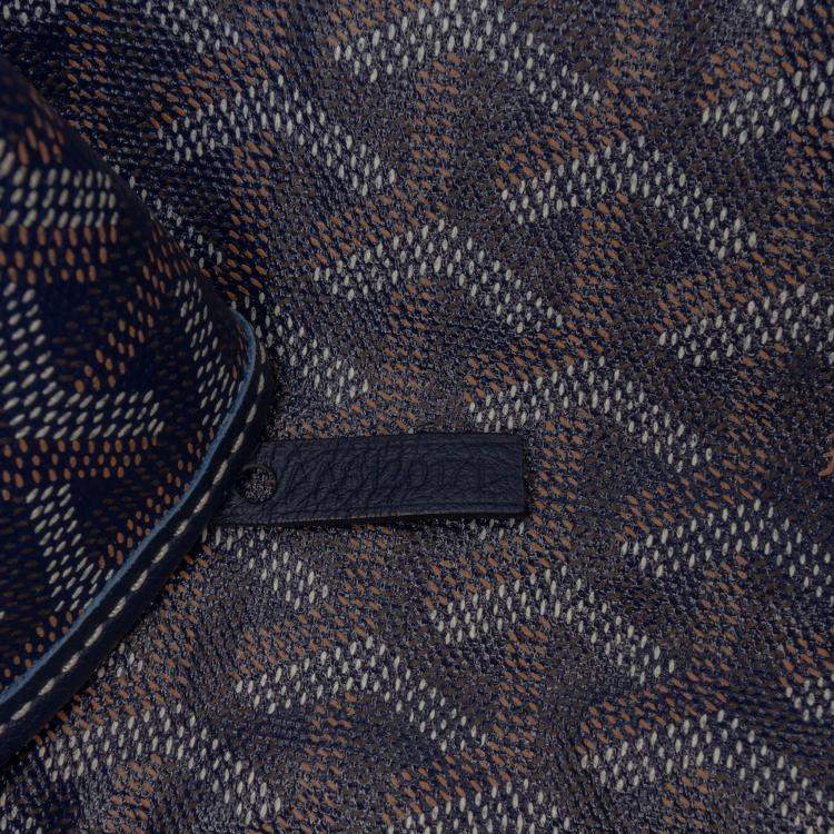 Pre Owned Goyard Blue Goyardine Saint Louis GM