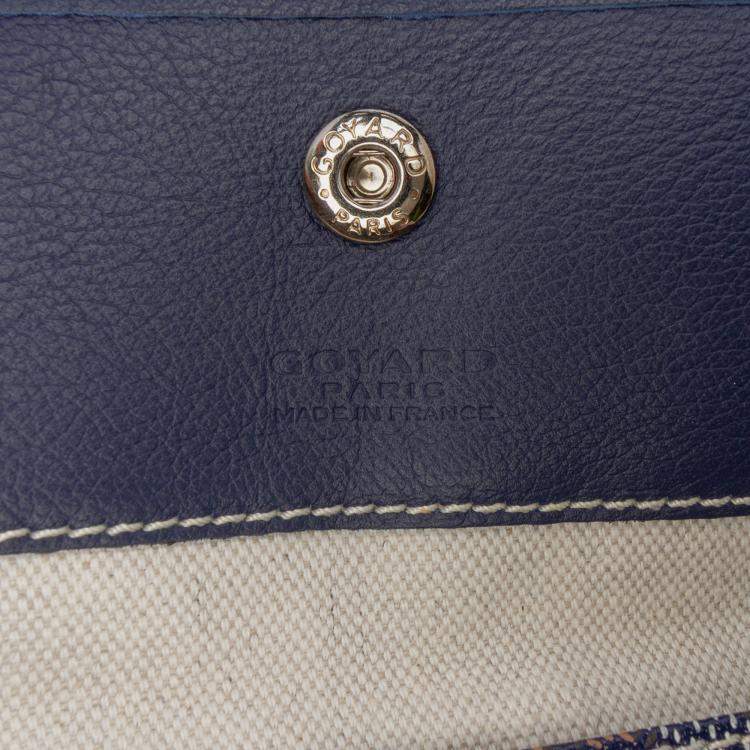 Pre Owned Goyard Blue Goyardine Saint Louis GM