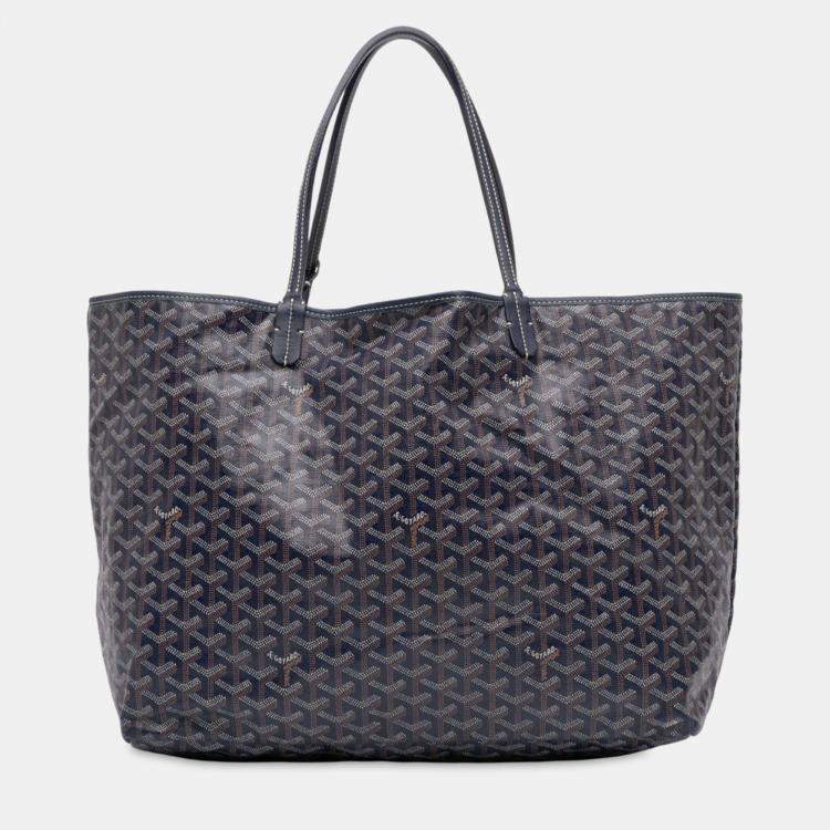 Pre Owned Goyard Blue Goyardine Saint Louis GM