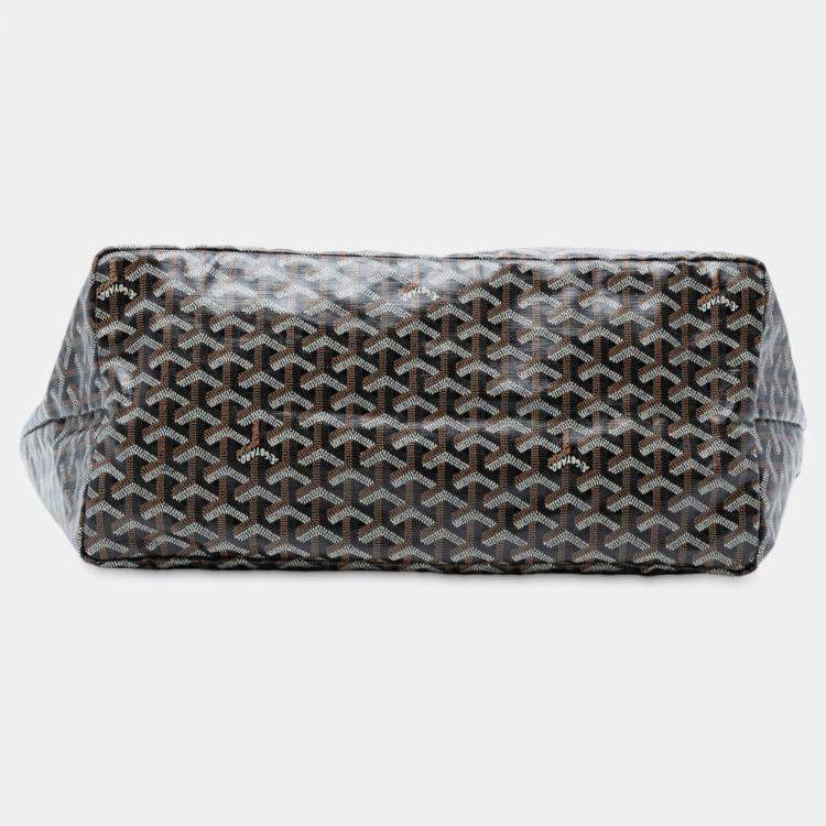 Pre Owned Goyard Black Goyardine Saint Louis GM