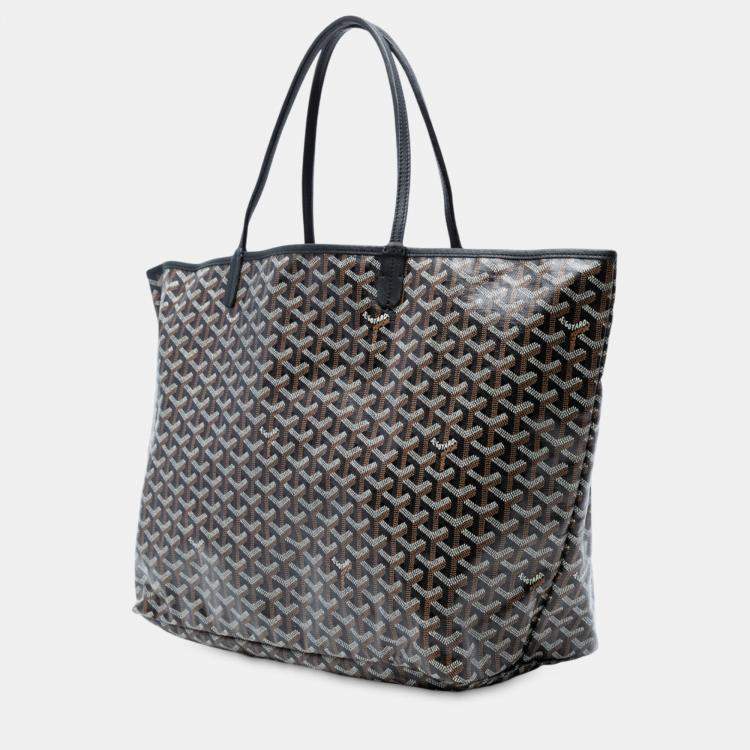 Pre Owned Goyard Black Goyardine Saint Louis GM