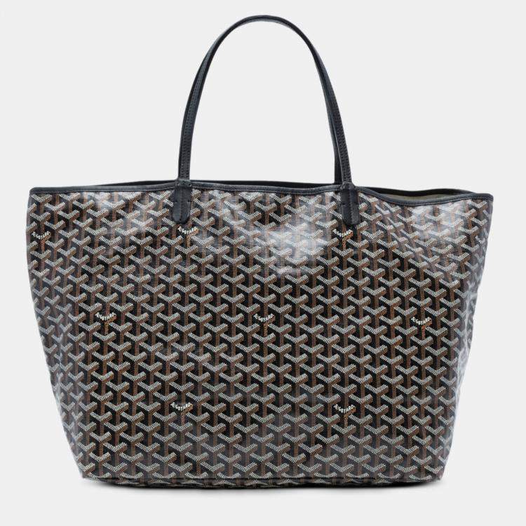 Pre Owned Goyard Black Goyardine Saint Louis GM