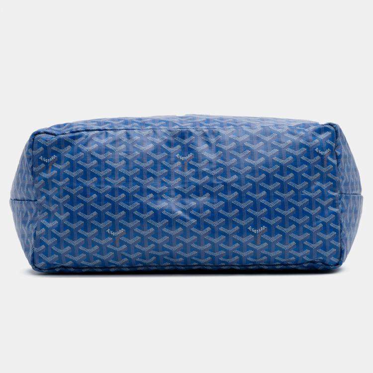 Pre Owned Goyard Blue Goyardine Saint Louis GM