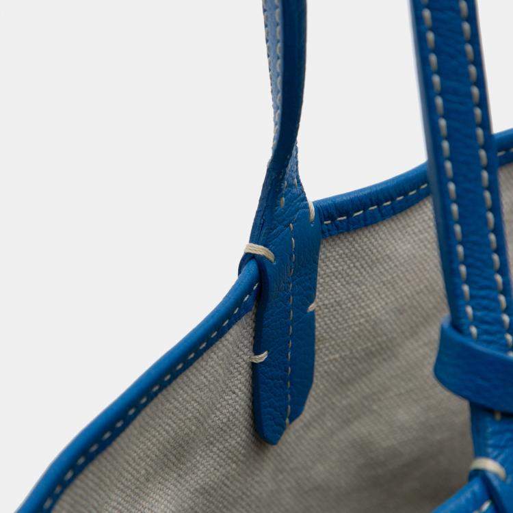 Pre Owned Goyard Blue Goyardine Saint Louis GM