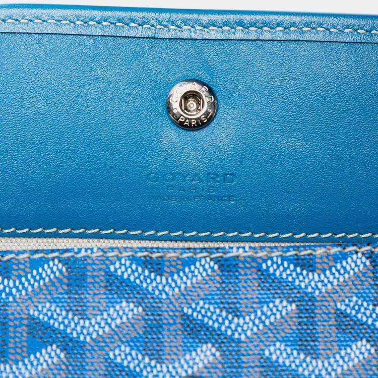 Pre Owned Goyard Blue Goyardine Saint Louis GM