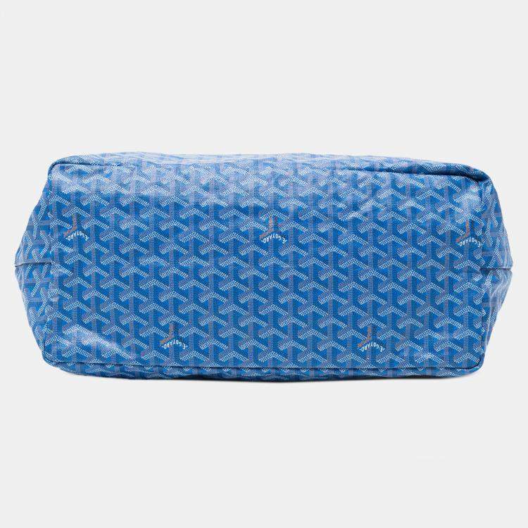 Pre Owned Goyard Blue Goyardine Saint Louis GM
