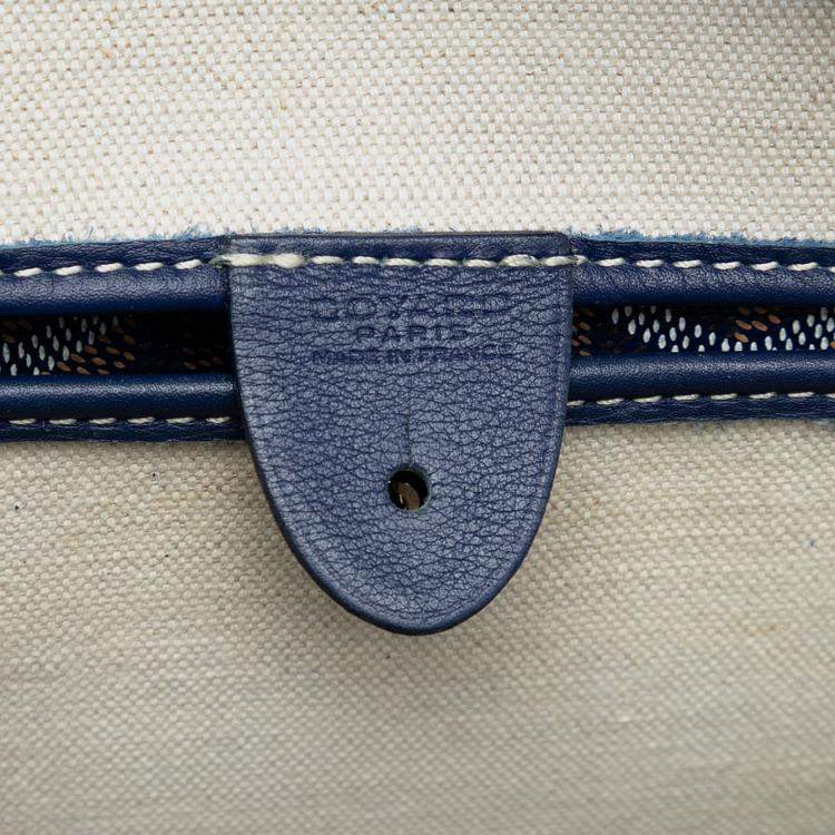 Pre Owned Goyard Blue Goyardine Artois PM