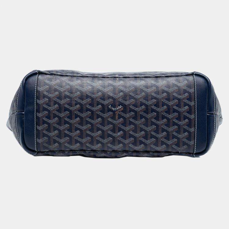 Pre Owned Goyard Blue Goyardine Artois PM