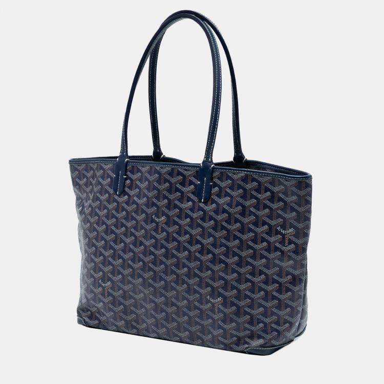 Pre Owned Goyard Blue Goyardine Artois PM