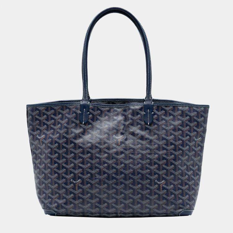 Pre Owned Goyard Blue Goyardine Artois PM