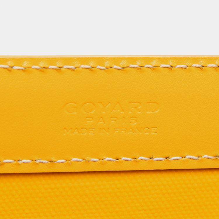 Pre Owned Goyard Coated Canvas Leather Goyardine Bellechasse PM