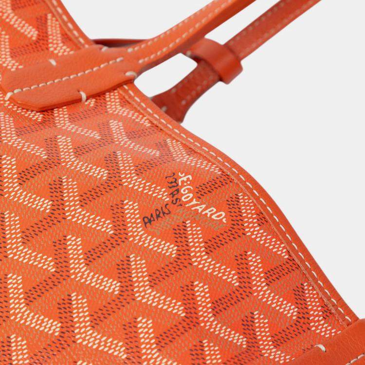 Pre Owned Goyard Orange Goyardine Saint Louis PM