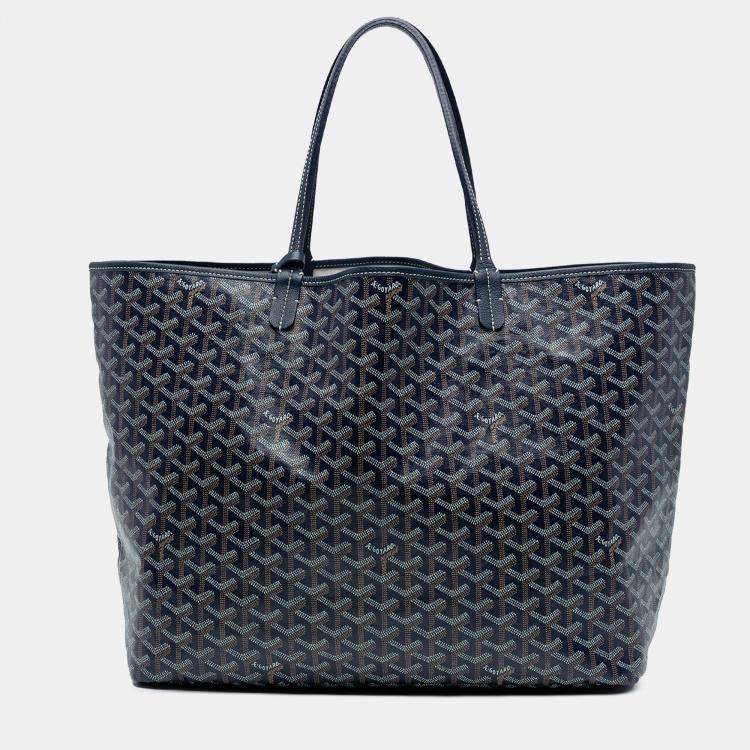 Pre Owned Goyard Blue Goyardine Saint Louis GM