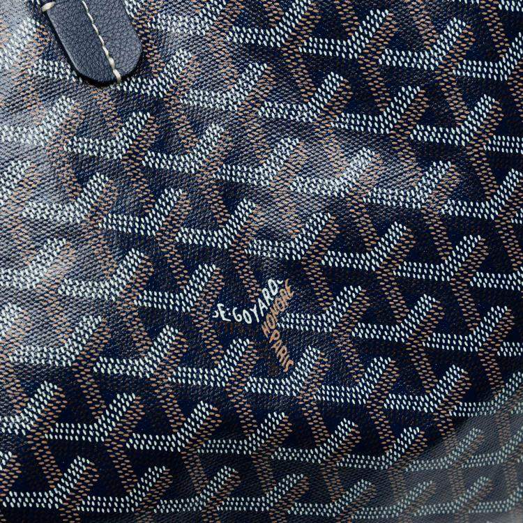 Pre Owned Goyard Blue Goyardine Saint Louis GM