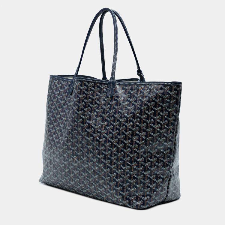 Pre Owned Goyard Blue Goyardine Saint Louis GM