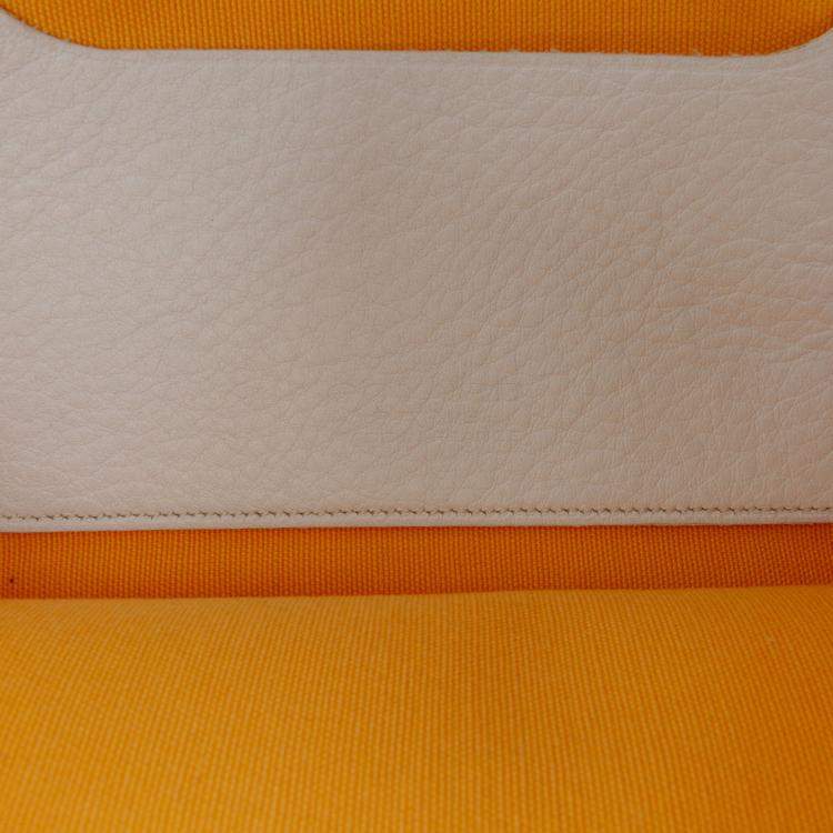 Pre Owned Goyard White Goyardine Senat MM