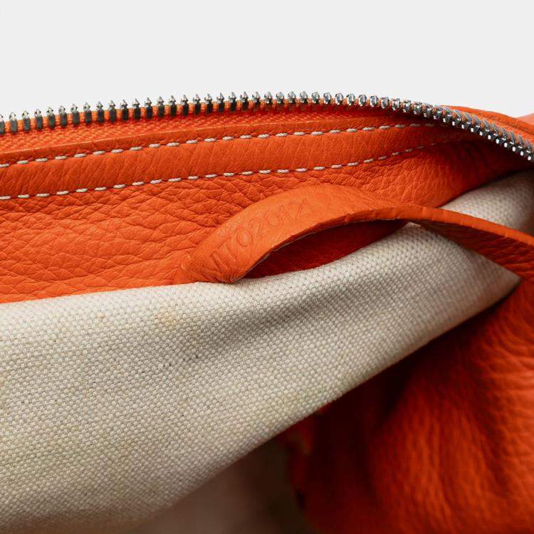 Pre Owned Goyard Orange Goyardine Sac Hardy Pet Carrier PM