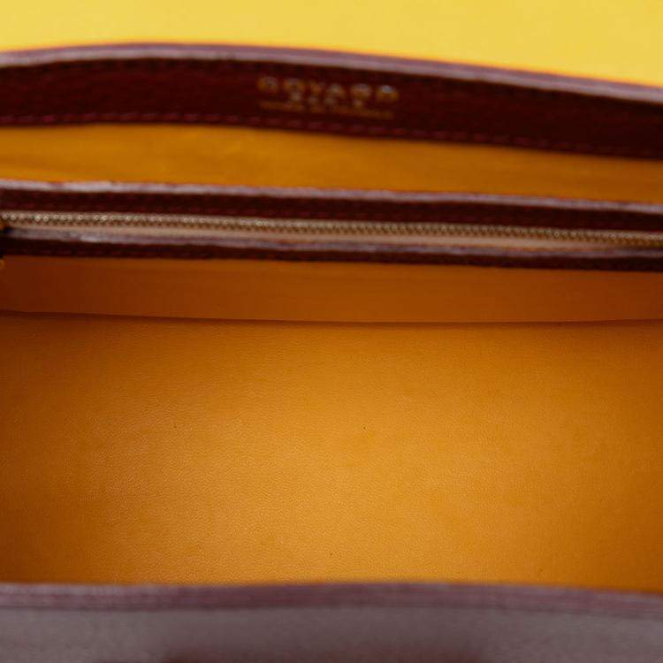 Pre Owned Goyard Red Leather Saigon Structured PM