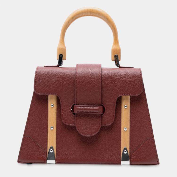 Pre Owned Goyard Red Leather Saigon Structured PM