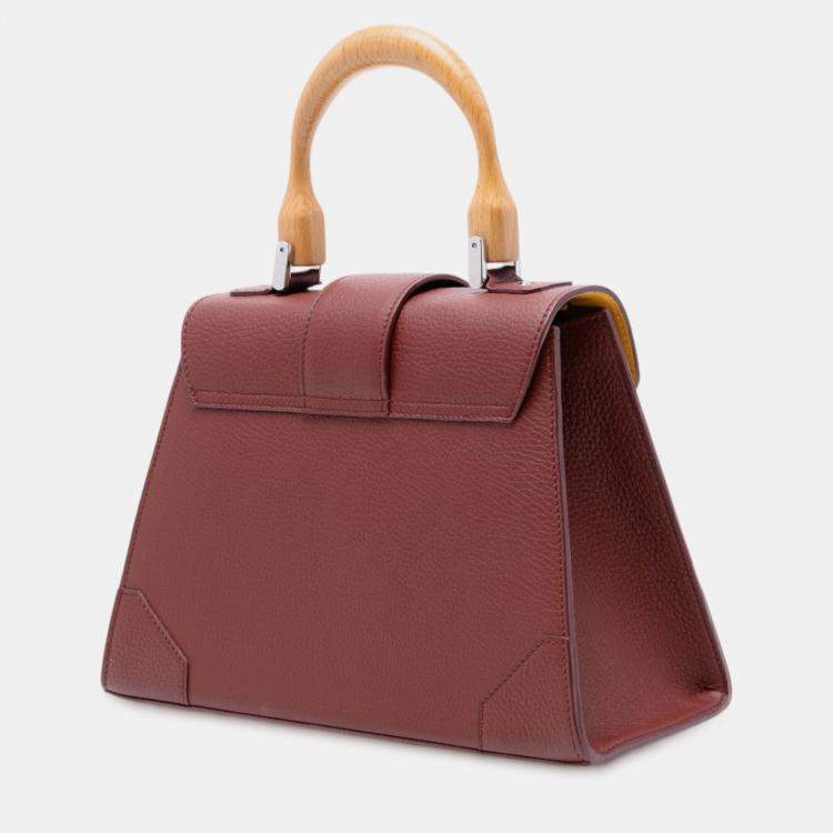 Pre Owned Goyard Red Leather Saigon Structured PM