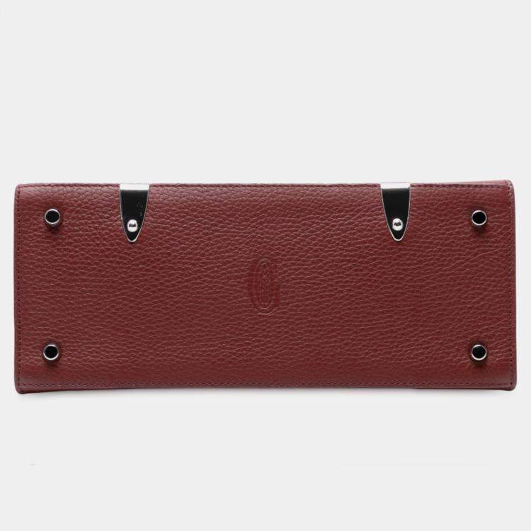 Pre Owned Goyard Red Leather Saigon Structured PM