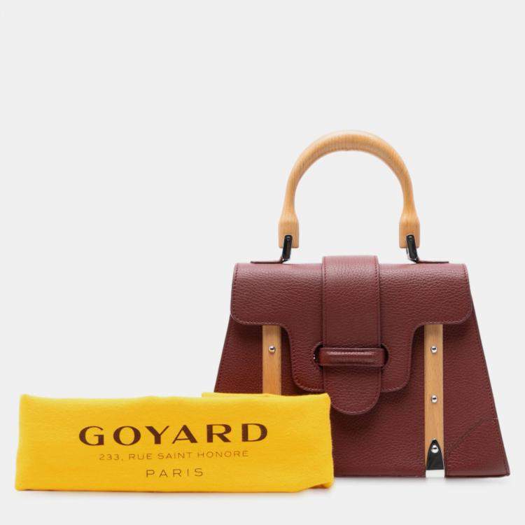Pre Owned Goyard Red Leather Saigon Structured PM