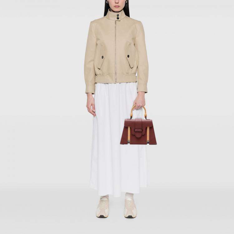 Pre Owned Goyard Red Leather Saigon Structured PM