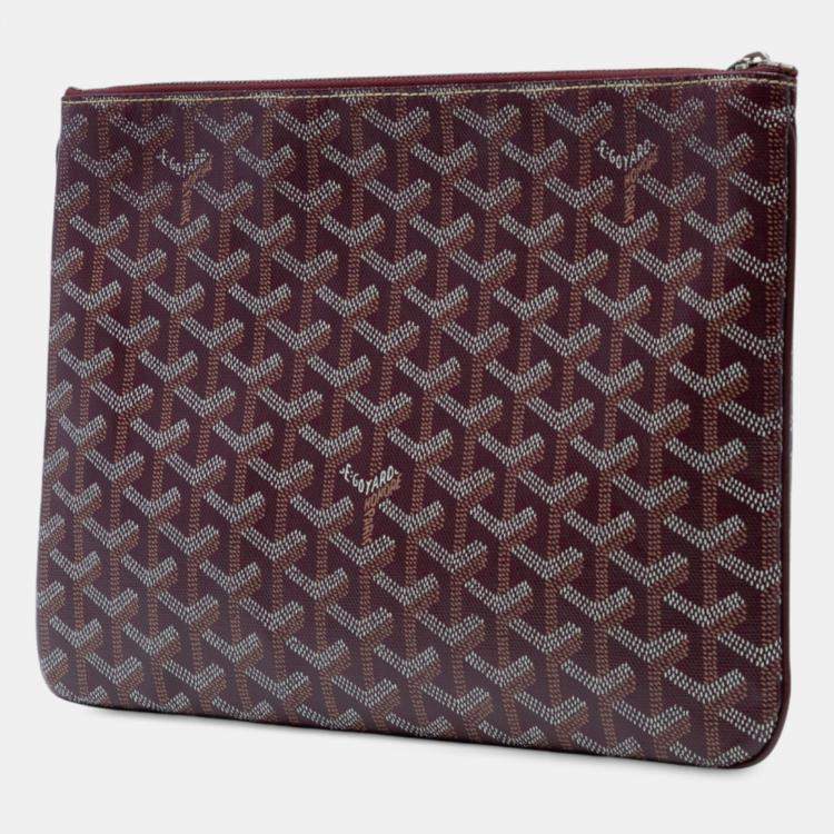 Pre Owned Goyard Red Goyardine Senat MM