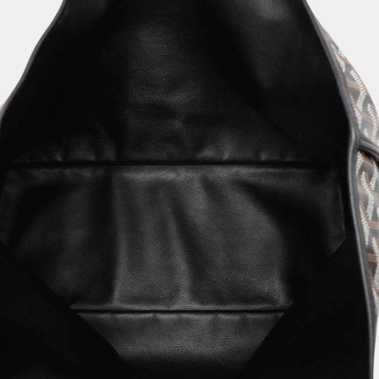 Pre Owned Goyard Black Goyardine Reversible Anjou PM