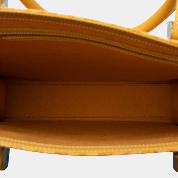 Pre Owned Goyard Yellow Goyardine Comores Tote GM