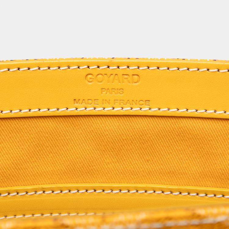 Pre Owned Goyard Yellow Goyardine Comores Tote GM