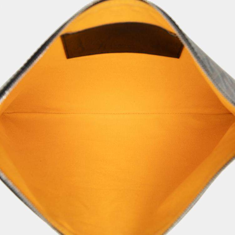 Pre Owned Goyard Black Goyardine Senat MM